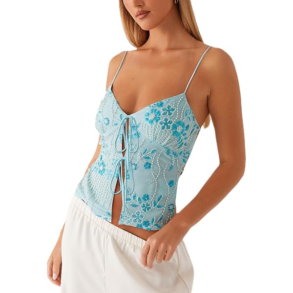 Amazon.com: Sequin Beaded Halter Top, Backless Cross Straps